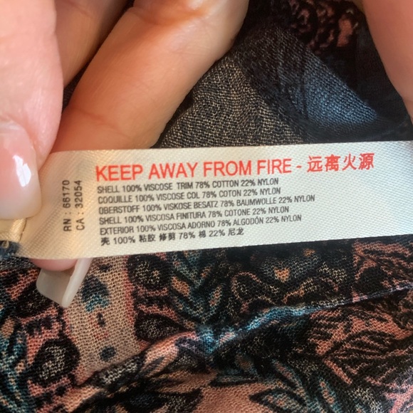 NWT Small Oversized Free People Count Me In Trapeze Tunic Top Black S Boho Lace - Picture 13 of 14